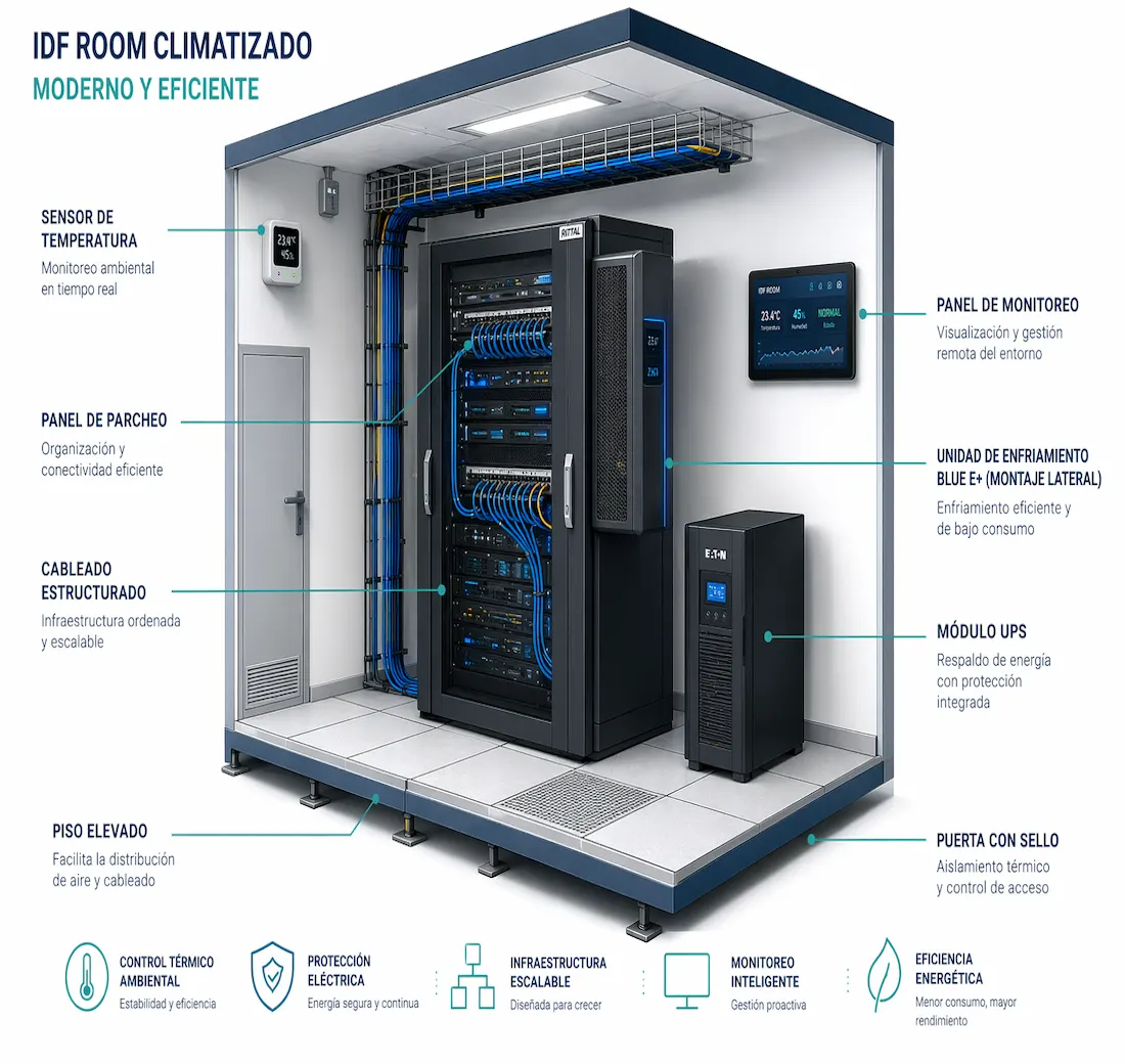 Diagrama IDF Climatizado Rittal — componentes integrados